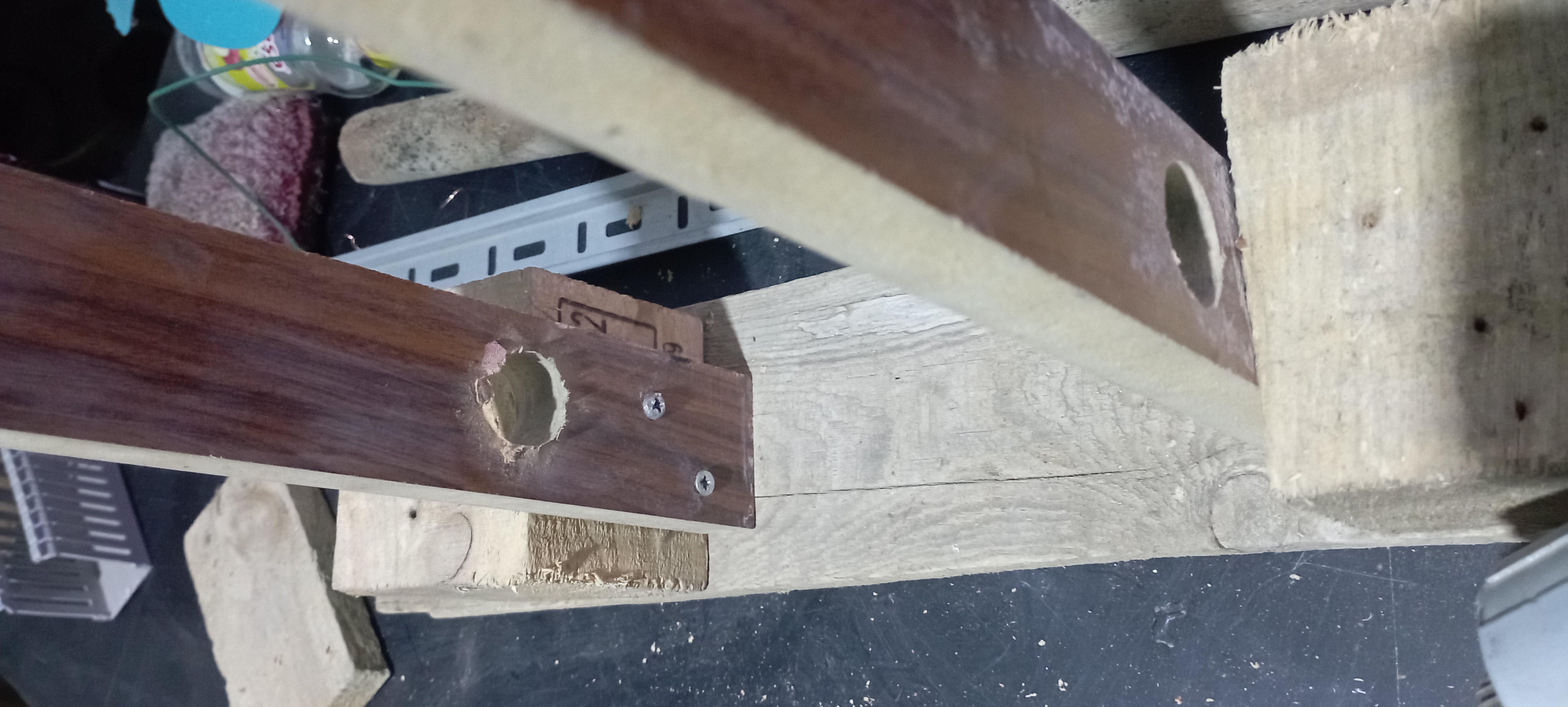 Assembling the wooden frame