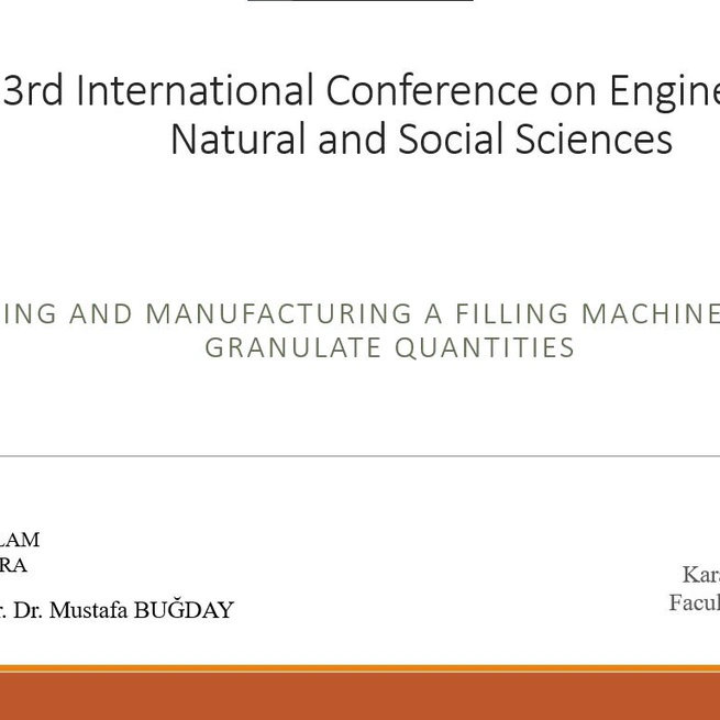 DESIGN AND MANUFACTURING OPEN SOURCE FILLING MACHINE